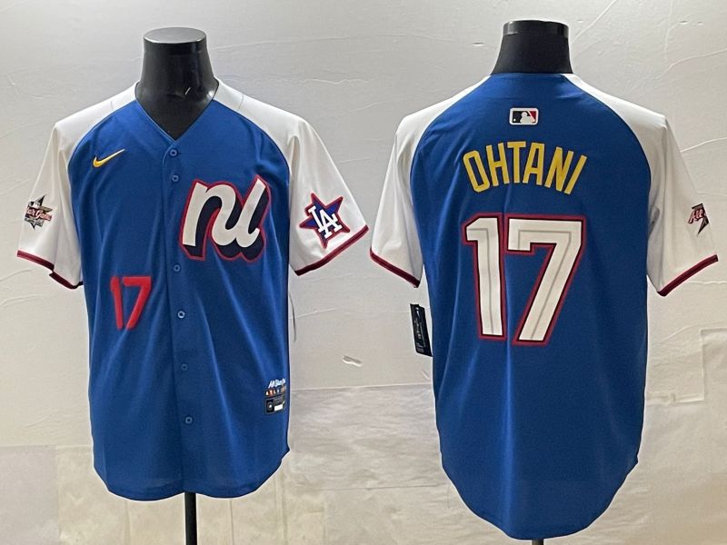 Men 2025 Los Angeles Dodgers #17 Ohtani Blue All star Nike MLB Jersey style 003